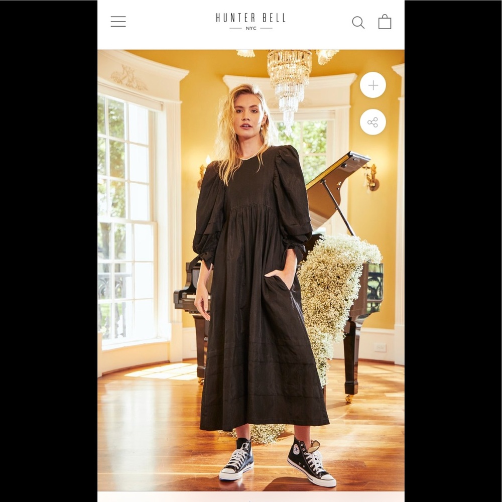 NWT Hunter Bell NYC Bennett Black Maxi Dress